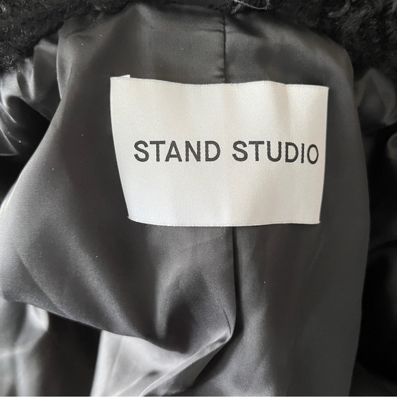 Stand Studio Black Anika Faux-Fur Coat - Picture 5 of 8